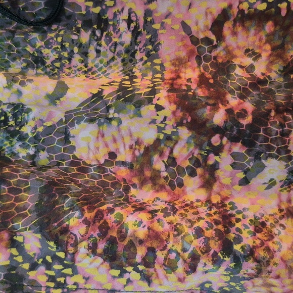 Shefit 2 In 1 Running Shorts Tie Dye Snake Print Drawstring Layered Size Med - Picture 8 of 8